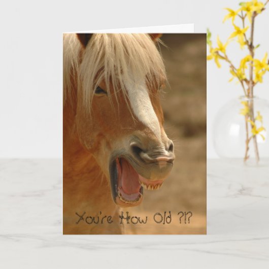 Je bent hoe oud ?!? kaart (Gele Bloem)