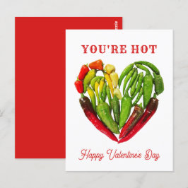 Je bent Hot Chili Peppers Heart Valentijns Briefkaart