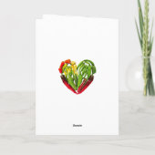 Je bent Hot Chili Peppers Heart Valentijnsdag Kaart (Achterkant)