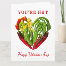 Je bent Hot Chili Peppers Heart Valentijnsdag Kaart