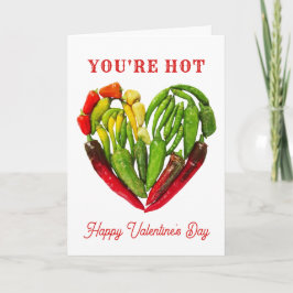 Je bent Hot Chili Peppers Heart Valentijnsdag Kaart
