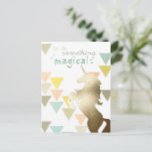 Je bent iets magisch-goudeenhoorns briefkaart (Staand voorkant)