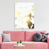 Je bent iets magisch-goudeenhoorns canvas afdruk (Insitu (Woonkamer))