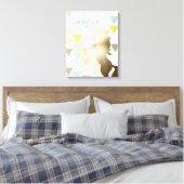 Je bent iets magisch-goudeenhoorns canvas afdruk (Insitu (Slaapkamer))
