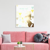 Je bent iets magisch-goudeenhoorns canvas afdruk (Insitu (Woonkamer))