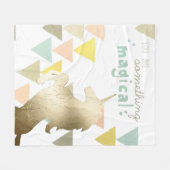 Je bent iets magisch-goudeenhoorns fleece deken (Voorkant (Horizontaal))
