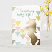 Je bent iets magisch-goudeenhoorns kaart (Gele Bloem)