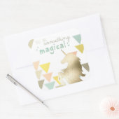 Je bent iets magisch-goudeenhoorns vierkante sticker (Envelop)