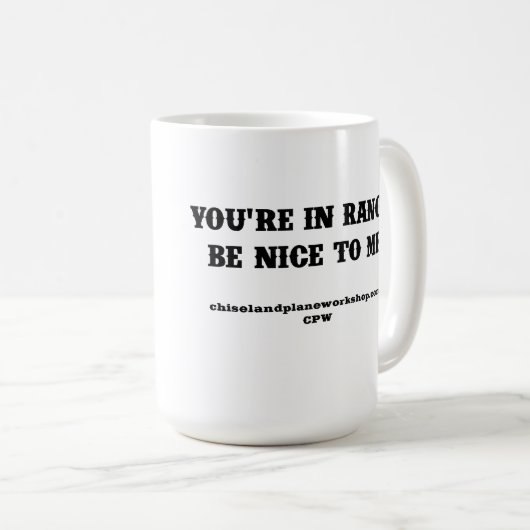 Je bent in bereik koffiemok (Voorkant rechts)