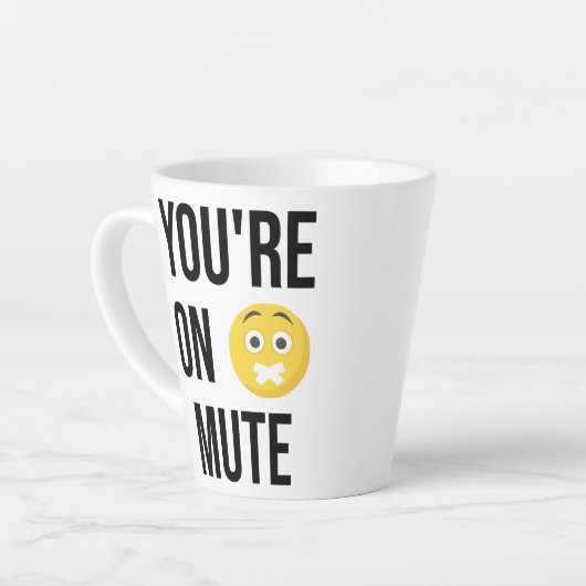 Je bent in de mond latte mok (Linkerhoek)