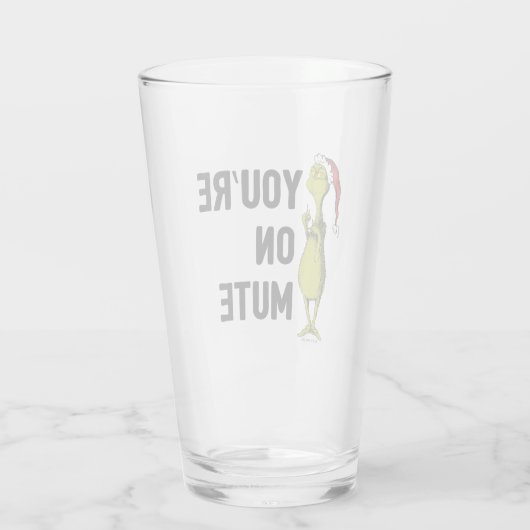 Je bent in de Stomme | Grinch Funny Glas (Achterkant)