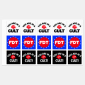 Je bent in een cult + FDT | Sticker van de weersta (Vel)