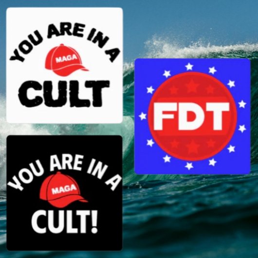 Je bent in een cult + FDT | Sticker van de weersta