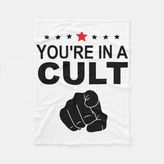 Je Bent In Een Cultus Bord Fleece Deken (Voorkant)