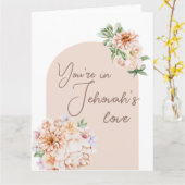 Je bent in Gods liefde - JW aanmoediging Kaart (Gele Bloem)