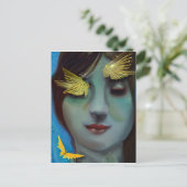 Je bent in mijn gedachten | dame briefkaart (Staand voorkant)