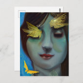 Je bent in mijn gedachten | dame briefkaart (Voorkant / Achterkant)