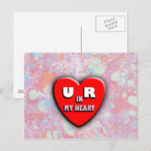 Je bent in mijn hart briefkaart (Voorkant / Achterkant)