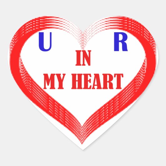 JE BENT IN MIJN HART HART STICKER (Voorkant)