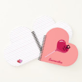 Je bent in mijn roze Lollypop Heart Love Notitieboek (Binnen)
