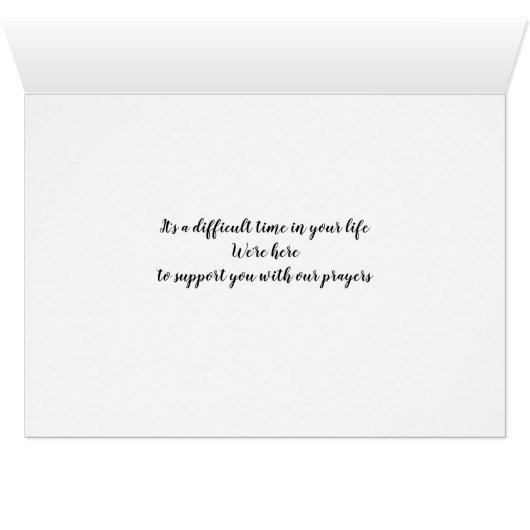 Je bent in onze gebeden (Binenzijde Horizontaal (Onderkant))