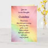 Je bent in onze gedachten, oma groet kaart (Gele Bloem)