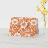 Je bent in onze gedachten - Witte bloemen op Sinaa Kaart (Gele Bloem)