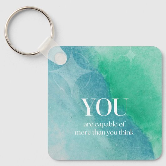 Je bent in staat om een Inspirerend offerte te mak Sleutelhanger (Voorkant)