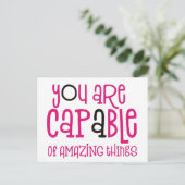 Je bent in staat om verbazingwekkende dingen posit briefkaart (Staand voorkant)