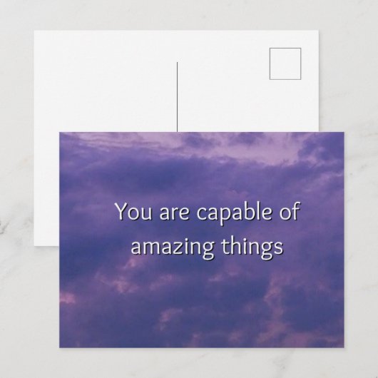 Je bent in staat om verbazingwekkende dingen te do briefkaart (Voorkant / Achterkant)