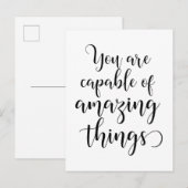 Je bent in staat om verbazingwekkende dingen te do briefkaart (Voorkant / Achterkant)