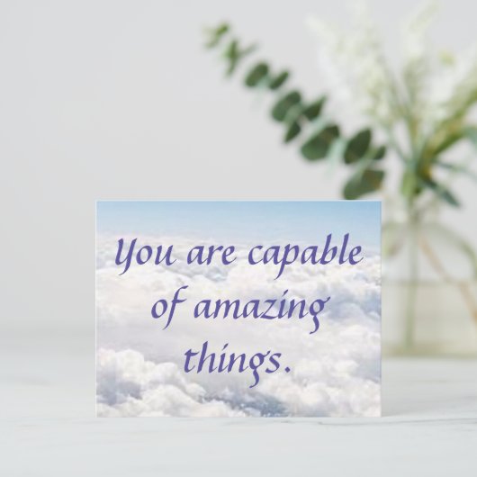 Je bent in staat om verbazingwekkende dingen te do briefkaart (Staand voorkant)