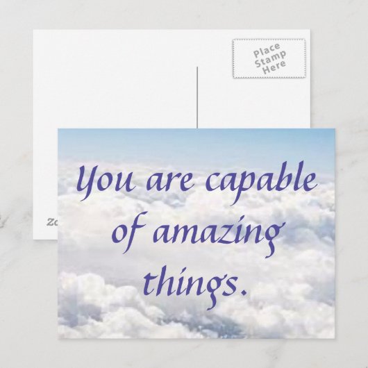 Je bent in staat om verbazingwekkende dingen te do briefkaart (Voorkant / Achterkant)