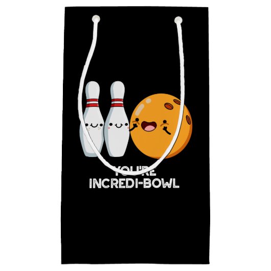 Je bent Incredi-bowl Funny Bowling Pun Dark BG Klein Cadeauzakje (Voorkant)