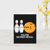 Je bent Incredi-bowl Funny Bowling Pun Kaart (Gele Bloem)