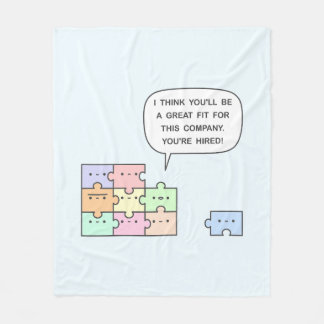Je bent ingehuurd! fleece deken