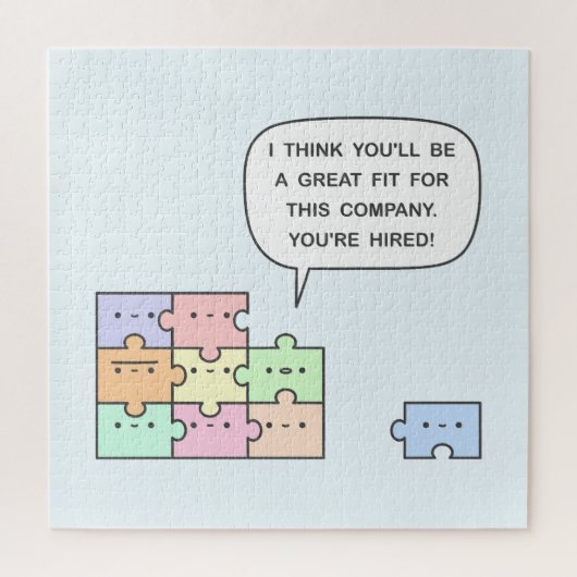 Je bent ingehuurd! legpuzzel (Verticaal)