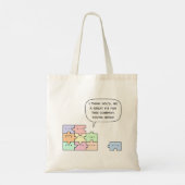 Je bent ingehuurd! tote bag (Achterkant)