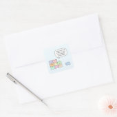 Je bent ingehuurd! vierkante sticker (Envelop)