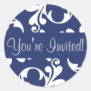 Je bent Invited Leaf Flourish Envelope Sticker Sea