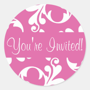 Je bent Invited Leaf Flourish Envelope Sticker Sea