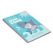 Je bent Jawsome Shark Boys Custom Notitieboek (Rechterzijde)