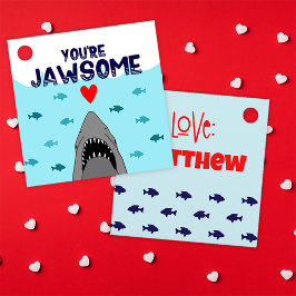 Je bent Jawsome Shark Valentijn Gift Label