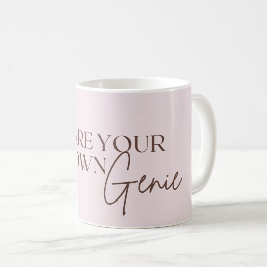 Je bent je eigen genie koffiemok (Voorkant rechts)