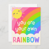 Je bent je eigen regenboog briefkaart (Voorkant / Achterkant)