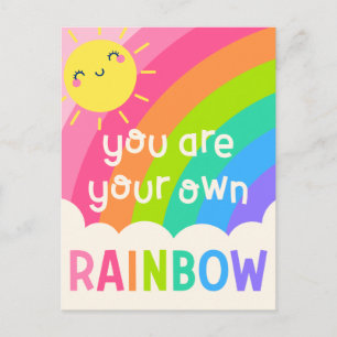 Je bent je eigen regenboog briefkaart