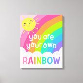 Je bent je eigen regenboog canvas afdruk (Voorkant)