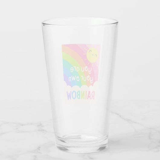 Je bent je eigen regenboog glas (Achterkant)