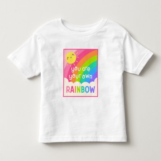 Je bent je eigen regenboog kinder shirts (Voorkant)