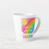 Je bent je eigen regenboog latte mok (Rechterhoek)